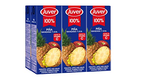 Juver Ananas Saft Apfel und Trauben, 6 x 200 ml von JUVER