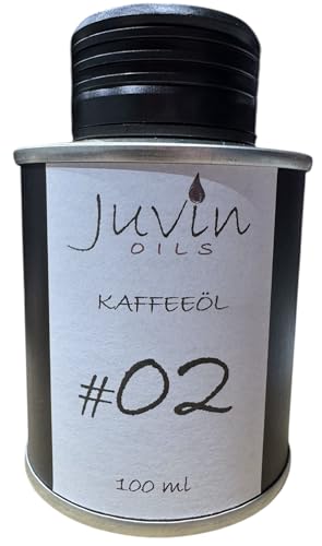 #02 JUVIN Kaffeeöl, Kaffeebohnenöl, 100ml in Weißblechdose, sortenrein und unbehandelt von Juvin