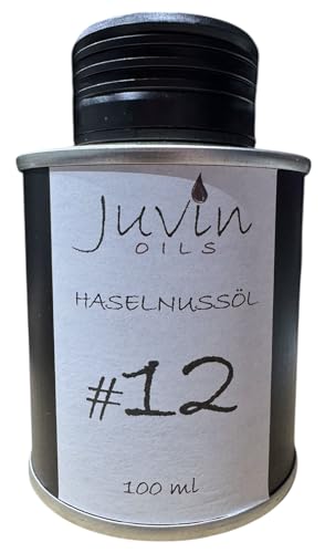 #12 JUVIN Haselnussöl, Haselnusskernöl, 100ml in Weißblechdose, sortenrein und unbehandelt von Juvin