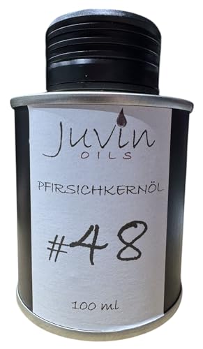#48 JUVIN Pfirsichkernöl, Pfirsichöl, 100ml in Weißblechdose, sortenrein und unbehandelt von Juvin
