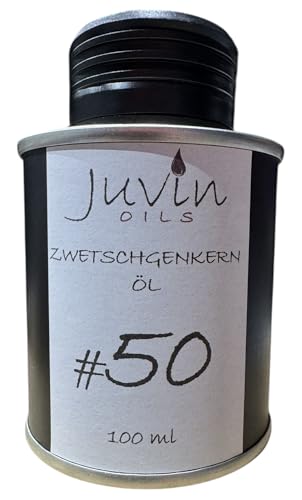 #50 JUVIN Zwetschgenkernöl, Zwetschgenöl, Pflaumenkernöl, Pflaumenöl 100ml in Weißblechdose, sortenrein und unbehandelt von Juvin