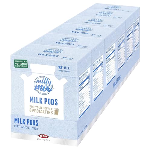 Milly Moo Milch-Kapseln für Ihre Kaffeespezialitäten, kompatibel mit K-fee Kapselmaschinen, 100% Vollmilchpulver, 6x 12 Kapseln (72 Kapseln) von K-FEE