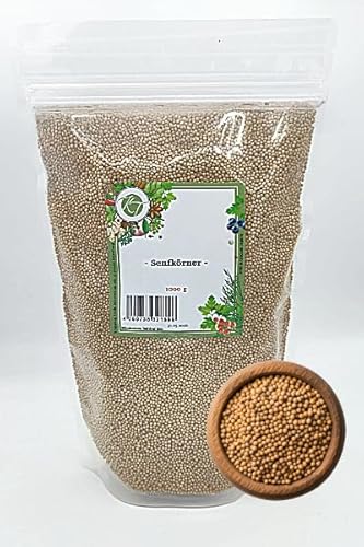 K T 1000 g / 1 Kg Senfkörner ganz Senfsaat Senfsamen Senf -1A Qualität von K T