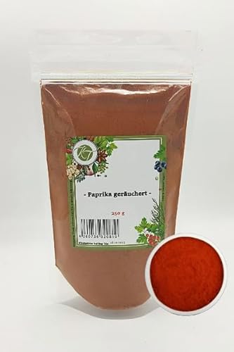 K T 250 g Paprika Pulver mild geräuchert smoked Paprika Rauchpaprika süß fein gemahlen - 1A Qualität von K T
