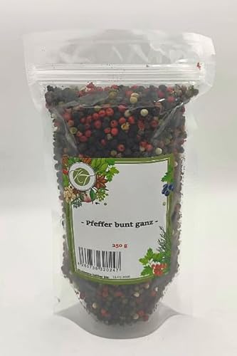 K T 250 g Pfeffer bunt ganz Pfefferkörner - Perfekt für Mühle & Mörser von K T