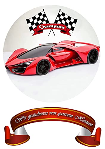 Auto Tortenaufleger, Geburtstag, Tortendeko саке topper Oblate Premium Auto Tortenaufleger, Geburtstag, Tortendeko саке topper Oblate Premium von K&R GbR