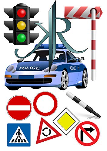 Cake Topper Polizei Verkehrszeichen, 10 Stuck Tortenaufleger Geburtstag, … Deckopapier, Zuckerpapier Cake Topper Polizei Verkehrszeichen, 10 Stuck Tortenaufleger Geburtstag, … Deckopapier, Zuckerpapier von K&R GbR