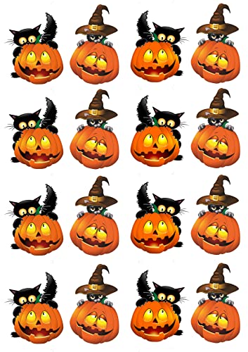 Halloween 16x Tortenaufleger, Geburtstag, Tortendeko саке topper Oblate Premium Halloween 16x Tortenaufleger, Geburtstag, Tortendeko саке topper Oblate Premium von K&R GbR