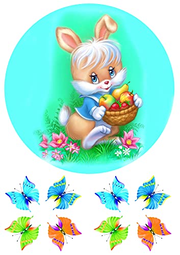 Hase Tortenaufleger, Geburtstag, Tortendeko саке topper Oblate Premium Hase Tortenaufleger, Geburtstag, Tortendeko саке topper Oblate Premium von K&R GbR