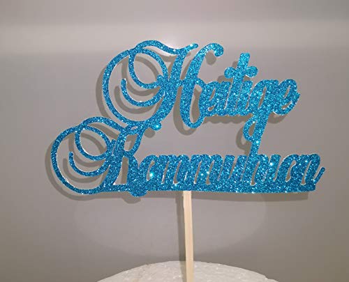 Heilige Kommunion Cake Topper Geburtstag Torten Stecker Kuchen Deko Gold Silber von K&R GbR