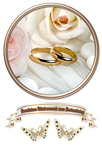 K&R GbR Hochzeit Tortenaufleger, Geburtstag, Tortendeko саке topper Oblate Premium K&R GbR Hochzeit Tortenaufleger, Geburtstag, Tortendeko саке topper Oblate Premium von K&R GbR