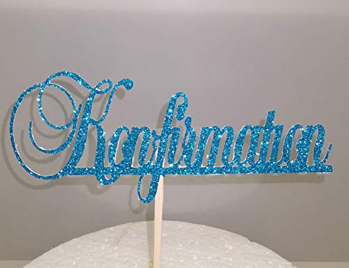 Konfirmation Cake Topper Geburtstag Torten Stecker Kuchen Deko Gold Silber von K&R GbR