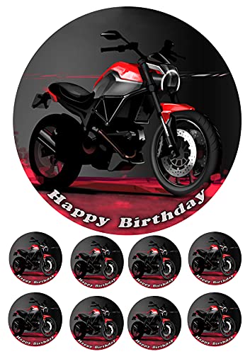 Moto Tortenaufleger, Geburtstag, Tortendeko саке topper Oblate Premium Moto Tortenaufleger, Geburtstag, Tortendeko саке topper Oblate Premium von K&R GbR