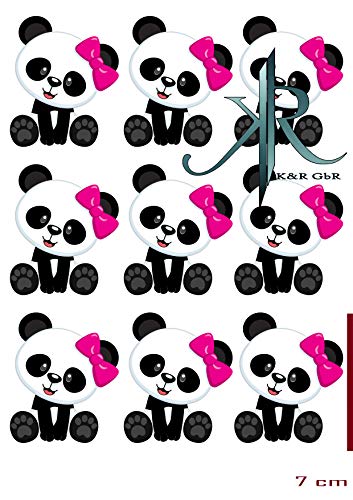 "Panda" 9 Muffinaufleger, Tortenaufleger,Geburtstag, 7cm "Panda" 9 Muffinaufleger, Tortenaufleger,Geburtstag, 7cm von K&R GbR