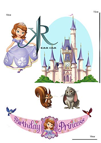 Princess Sofia mit Schloss Tortenaufleger Geburtstag, … Deckopapier, Zuckerpapier Princess Sofia mit Schloss Tortenaufleger Geburtstag, … Deckopapier, Zuckerpapier von K&R GbR