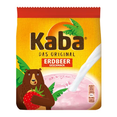 Kaba Erdbeer Pulver 400 g Beutel, das Original Erdbeerpulver zum Teilen mit der Familie, Pulver mit Erdbeeren Geschmack Kaba Erdbeer Pulver 400 g Beutel, das Original Erdbeerpulver zum Teilen mit der Familie, Pulver mit Erdbeeren Geschmack von KABA