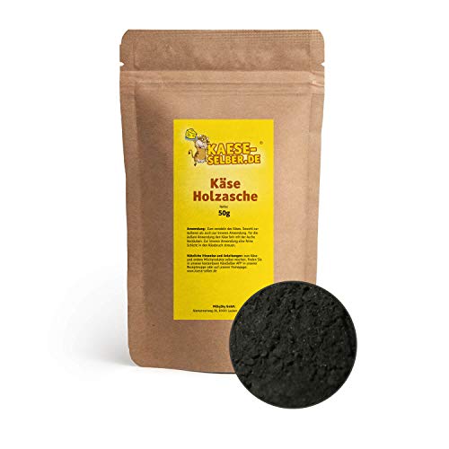 Käse Holzasche 50 g (fein gemahlen) von KAESE-SELBER.DE