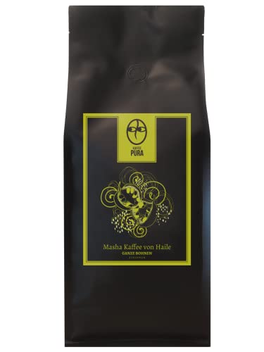 KAFFEE PURA Masha Kaffee von Haile-bio Kaffee ganze Bohne 1000g von KAFFEE PURA