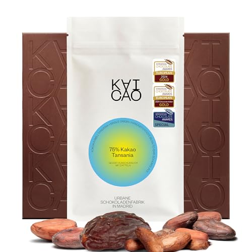 Kaicao Dunkle Schokolade 75% Kakao - Kokoa Kamili, Tansania - Mit Datteln Gesüßt - Ohne Zuckerzusatz, Laktosefrei, Glutenfrei, Vegan - Einzigartige Herkunft - 2x70g Bean-to-Bar Qualität Kaicao Dunkle Schokolade 75% Kakao - Kokoa Kamili, Tansania - Mit Datteln Gesüßt - Ohne Zuckerzusatz, Laktosefrei, Glutenfrei, Vegan - Einzigartige Herkunft - 2x70g Bean-to-Bar Qualität von KAICAO