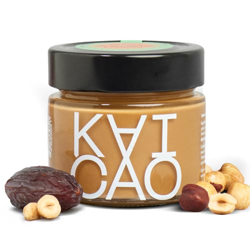 Kaicao Haselnuss-Dattel-Creme – Ohne Raffinierten Zucker, 100% Natürlich, Vegan, Glutenfrei – Geröstete Haselnüsse aus Nordspanien und Deglet Noor Datteln – 250g Kaicao Haselnuss-Dattel-Creme – Ohne Raffinierten Zucker, 100% Natürlich, Vegan, Glutenfrei – Geröstete Haselnüsse aus Nordspanien und Deglet Noor Datteln – 250g von KAICAO