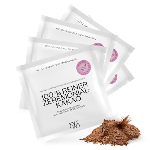 Kaicao Zeremonieller Kakao – Reines gemahlenes Kakaopulver – Ohne Zucker, Vegan, Glutenfrei, Keto-Diät – Ritualkakao aus Hacienda Limón, Ecuador – 5 x 20g Kaicao Zeremonieller Kakao – Reines gemahlenes Kakaopulver – Ohne Zucker, Vegan, Glutenfrei, Keto-Diät – Ritualkakao aus Hacienda Limón, Ecuador – 5 x 20g von KAICAO