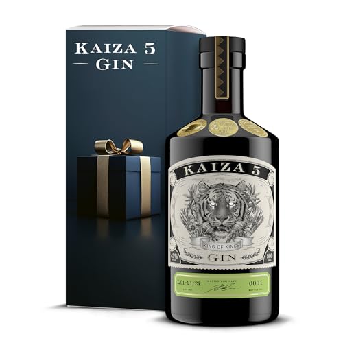 KAIZA 5 GIN - 0,5 l - 43% | Der ausgezeichnete Gin aus Südafrika/Kapstadt | Frisch, weich, exotisch mit schwarzer Johannisbeere und Grapefruit | Geschenkebox von KAIZA