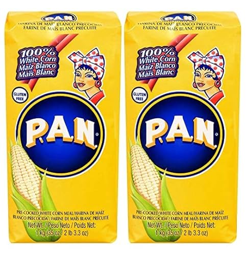 Harina PAN Pre-Cooked White Maize Meal - 1kg (Pack of 2) von KAJAL