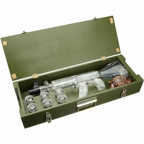 Bartex Red Army Wodkaset (1 x 1 l) mit Kräuterlikör (1 x 0.2 l) und 6 Gläsern von VODKA Red Army