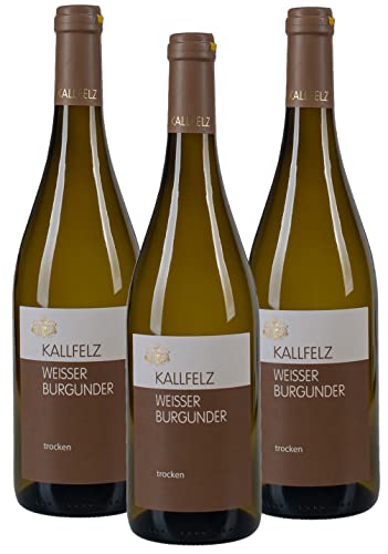 KALLFELZ Weißburgunder Weißwein Trocken (3 x 0,75 l), Jahrgang 2020, 12,5% Vol, Weisser Burgunder von der Mosel von KALLFELZ RIESLING