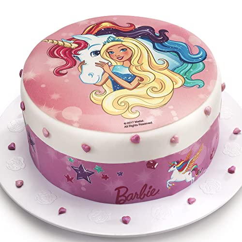Kardasis Barbie Tortenaufleger | Essbarer Aufleger für Torten und Kuchen | Tortendekoration für den Barbie Themengeburtstag | 20cm + 3 Band Kardasis Barbie Tortenaufleger | Essbarer Aufleger für Torten und Kuchen | Tortendekoration für den Barbie Themengeburtstag | 20cm + 3 Band von KARDASIS