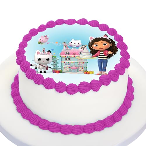 Kardasis Gabby's Dollhouse Zuckerpapier Tortenaufleger | Essbarer Aufleger für Torten und Kuchen | Tortendekoration für den Gabby's Dollhouse Themengeburtstag | 20 cm rund Zuckerpapier Kardasis Gabby's Dollhouse Zuckerpapier Tortenaufleger | Essbarer Aufleger für Torten und Kuchen | Tortendekoration für den Gabby's Dollhouse Themengeburtstag | 20 cm rund Zuckerpapier von KARDASIS