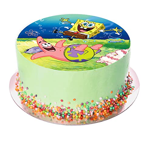 Kardasis Spongebob Tortenaufleger | Essbarer Aufleger für Torten und Kuchen | Tortendekoration für den Spongebob Themengeburtstag | 20cm Kardasis Spongebob Tortenaufleger | Essbarer Aufleger für Torten und Kuchen | Tortendekoration für den Spongebob Themengeburtstag | 20cm von KARDASIS