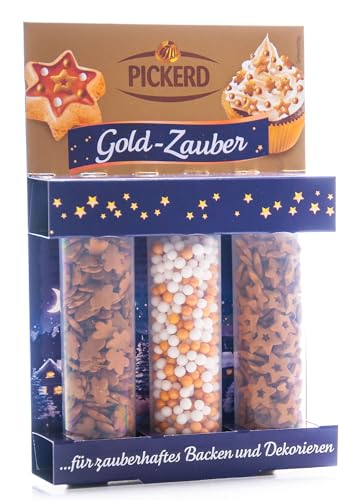 Zuckerdekor / Streudekor GOLD - ZAUBER (3 Varianten / 70 g) BACK - DEKORATION von Pickerd