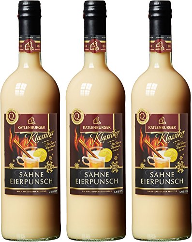 Katlenburger Sahne - Eierpunsch Süß Fruchtweinpunsch 750ml 3er Pack von Katlenburger