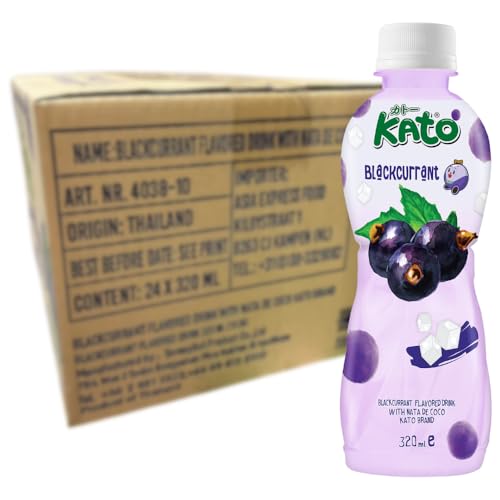 KATO - Schwarzer Johannisbeersaft mit Nata de Coco - 24 X 320 ML - Multipack KATO - Schwarzer Johannisbeersaft mit Nata de Coco - 24 X 320 ML - Multipack von KATO