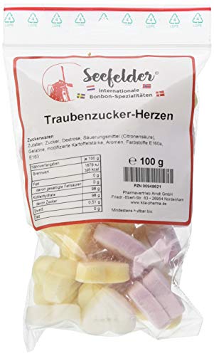 KDA Seefelder Spezialitäten Traubenzucker-Herzen, 100 g von KDA