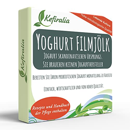 KEFIRALIA Traditionelle Joghurt Filmjolk, Stamm, Pulver, Natur, 6 Gramm, Unbegrenzt haltbar KEFIRALIA Traditionelle Joghurt Filmjolk, Stamm, Pulver, Natur, 6 Gramm, Unbegrenzt haltbar von KEFIRALIA