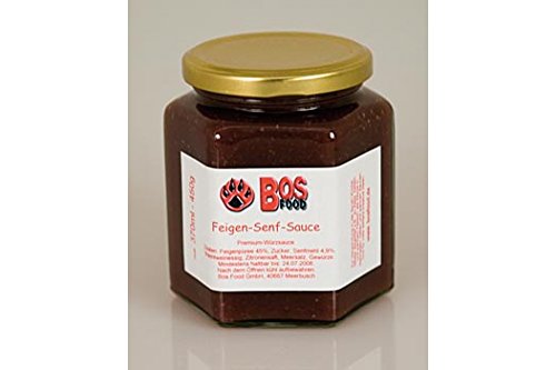 BOS FOOD Feigen-Senf-Sauce, eigene Kreation mit roten Feigen, 370 ml von KEIN LIEFERANT