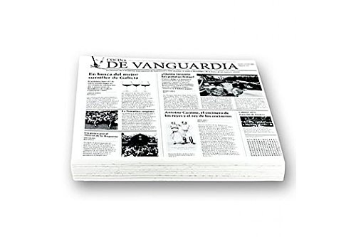Snack Papier mit Zeitungspapierdruck, ca.290x300mm, De Vanguardia, 500 Blatt Snack Papier mit Zeitungspapierdruck, ca.290x300mm, De Vanguardia, 500 Blatt von KEIN LIEFERANT