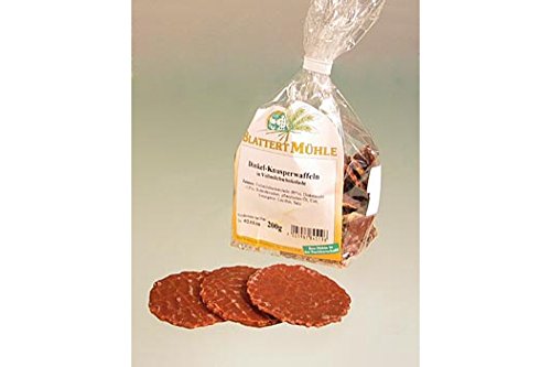 Vollmilch-Dinkelwaffel in Schokolade, Blattert Mühle, 200g von KEIN LIEFERANT