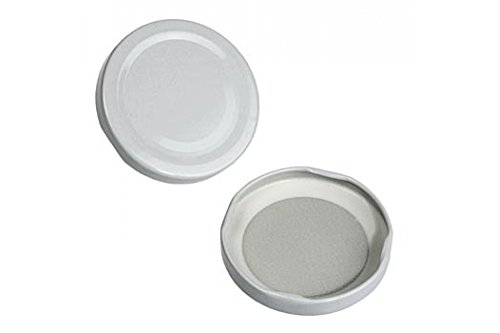 Weißer Deckel für Rund- und Sechseckglas, 58mm, 191 ml, 1 St von KEIN LIEFERANT