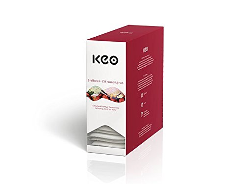 KEO Tee - ERDBEER ZITRONENGRAS - 15 Teachamps im Aromakuvert von KEO TEE