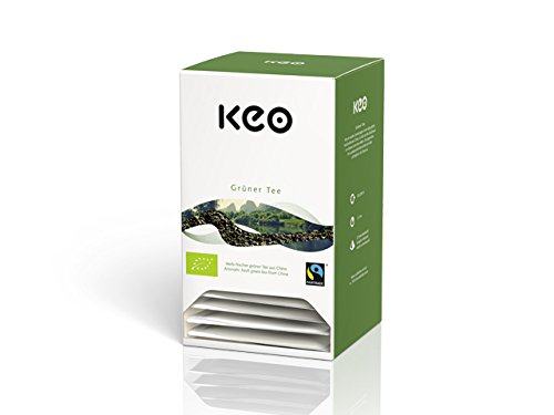 Keo Tee - GRÜNER TEE - Bio & Fairtrade 20 Pyramidenbeutel DE-ÖKO-006 von KEO TEE