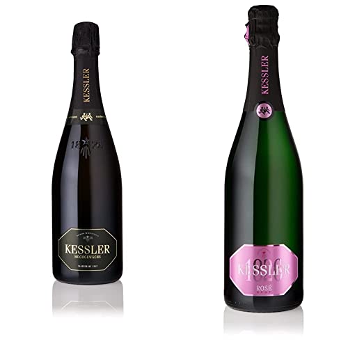 Kessler Hochgewächs Chardonnay brut (1 x 0,75l) & Kessler Rosé brut (1 x 0,75l) von KESSLER Sekt