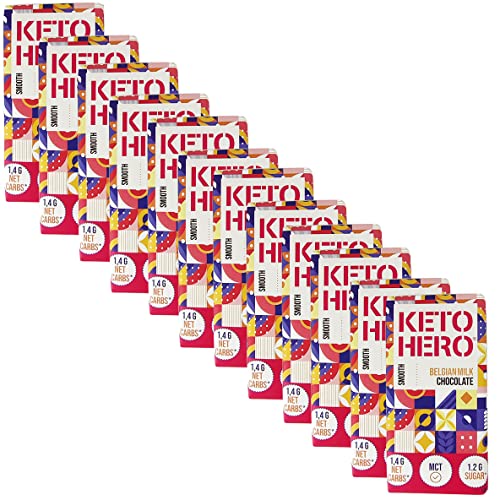 KETO-HERO® 12 x 100g belgische Milchschokolade - KETO-fest - vegan von KETO-HERO