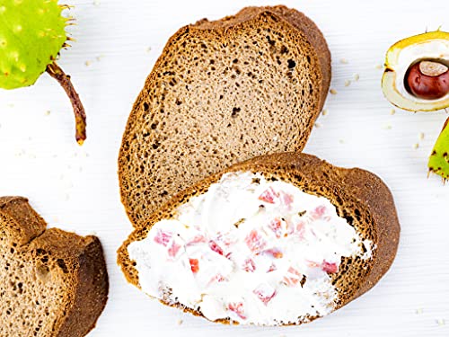 KETOFAKTUR® BROT No45 - Sesam Kastanie | 6 Packungen à 300g I 93% kohlenhydratreduziert | KETOGEN | GLUTENFREI | VEGAN | Keto Fertigbrot ohne Palmfett | Low carb high fat | Paleo I Diabetiker geeignet von KETOFAKTUR