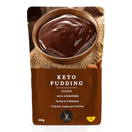 Keto Pudding Großpackung Schoko Zuckerfrei | Für Low Carb & Keto Ernährung Diät | Ohne Zucker von KETOS
