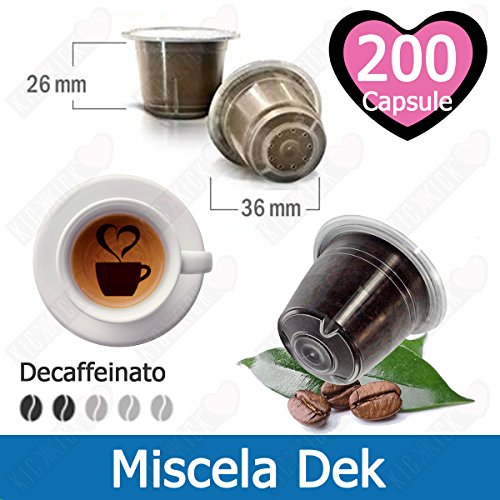 200 Kapseln Nespresso Kaffee Blend Dek - Made In Italy - Kickkick Kaffee von KICKKICK