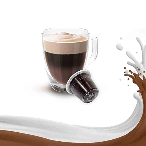 50 KICKKICK Mocaccino Kaffeekapseln Nespresso Kompatibel MADE IN ITALY Kaffee, Milch und Kakao Heißgetränk für Nespresso Kaffeemaschine von KICKKICK