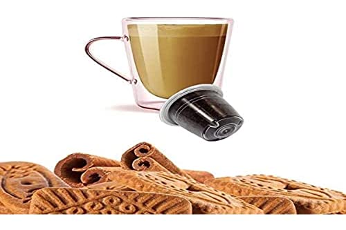 KICKKICK Kaffeekapseln Nespresso Kompatibel Zimt-Keks MADE IN ITALY (50 STCK) Krups Kapseln für Nespresso Maschine Espresso Lungo Leggero Gusto Speculoos von KICKKICK